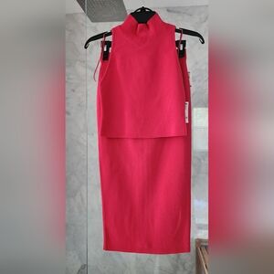 BRAND NEW Sleeveless Mock Neck Skirt Set Dress